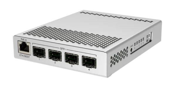 MikroTik 5-Port Desktop Switch, 1 Gigabit Ethernet Port, 4 SFP+ 10Gbps Ports (CRS305-1G-4S+IN)