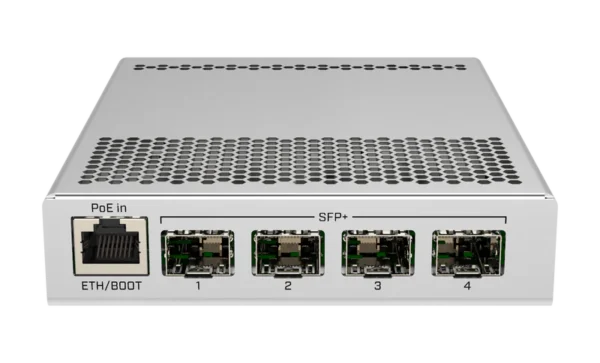 MikroTik 5-Port Desktop Switch, 1 Gigabit Ethernet Port, 4 SFP+ 10Gbps Ports (CRS305-1G-4S+IN) - Image 3