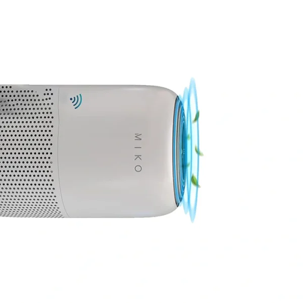 MIKO Air Purifier for Bedroom with 3-in-1 HEPA Filter & Sleep Mode, Whisper Quiet, Covers Up to 1200 ft, Smart Wi-Fi App Control - Removes Smoke, Allergens, Pets Hair, Dust, Odors, Pollutants - Image 4