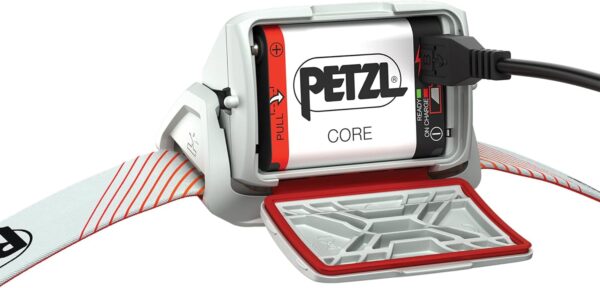 PETZL ACTIK CORE Headlamp - Powerful, Rechargeable 600 Lumen Light with Red Lighting for Hiking, Climbing, and Camping - Red - Image 5