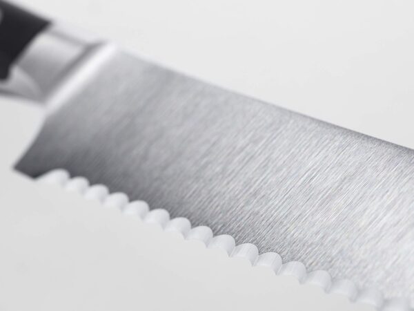 WÜSTHOF Classic IKON 5" Serrated Utility Knife, Black - Image 5