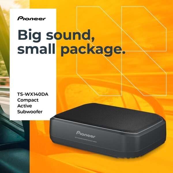Pioneer TS-WX140DA 8” Slim Subwoofer – 250W Max, Built-in Amp for Easy Bass Upgrade, Enclosure Included, Amp Included, High-Level Input, Works with Most Factory or aftermarket radios - Image 2