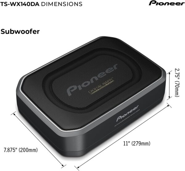 Pioneer TS-WX140DA 8” Slim Subwoofer – 250W Max, Built-in Amp for Easy Bass Upgrade, Enclosure Included, Amp Included, High-Level Input, Works with Most Factory or aftermarket radios - Image 3