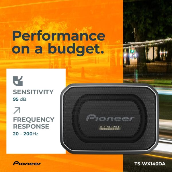 Pioneer TS-WX140DA 8” Slim Subwoofer – 250W Max, Built-in Amp for Easy Bass Upgrade, Enclosure Included, Amp Included, High-Level Input, Works with Most Factory or aftermarket radios - Image 5