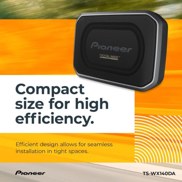 Pioneer TS-WX140DA 8” Slim Subwoofer – 250W Max, Built-in Amp for Easy Bass Upgrade, Enclosure Included, Amp Included, High-Level Input, Works with Most Factory or aftermarket radios - Image 4