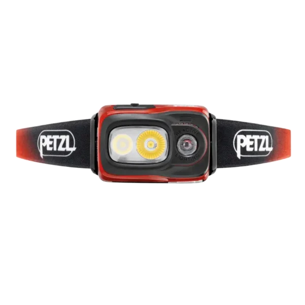 PETZL ACTIK CORE Headlamp - Powerful, Rechargeable 600 Lumen Light with Red Lighting for Hiking, Climbing, and Camping - Red