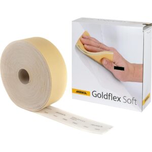 Mirka Goldflex Soft Hand Sanding Sheets 4.5 inch x 5 inch/Grit 320/200 pcs on a roll